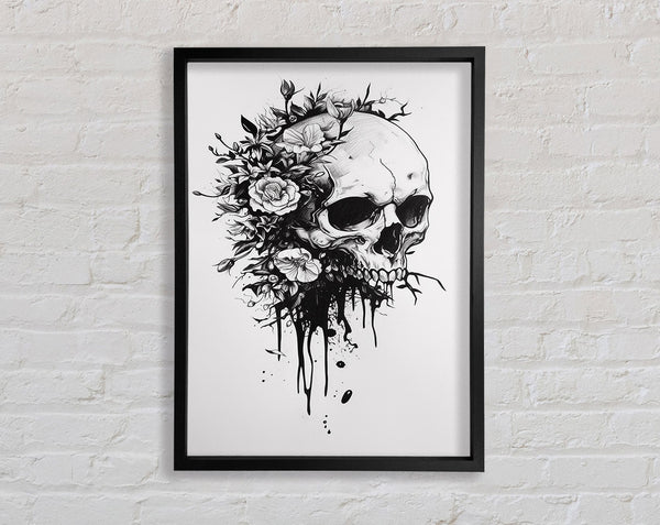 Flower Skull Framed Print