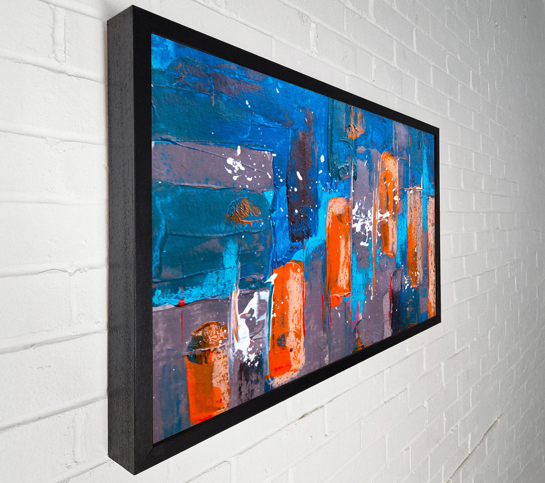  A Canvas Print of Azure Abstract Chaos Canvas Wall Art