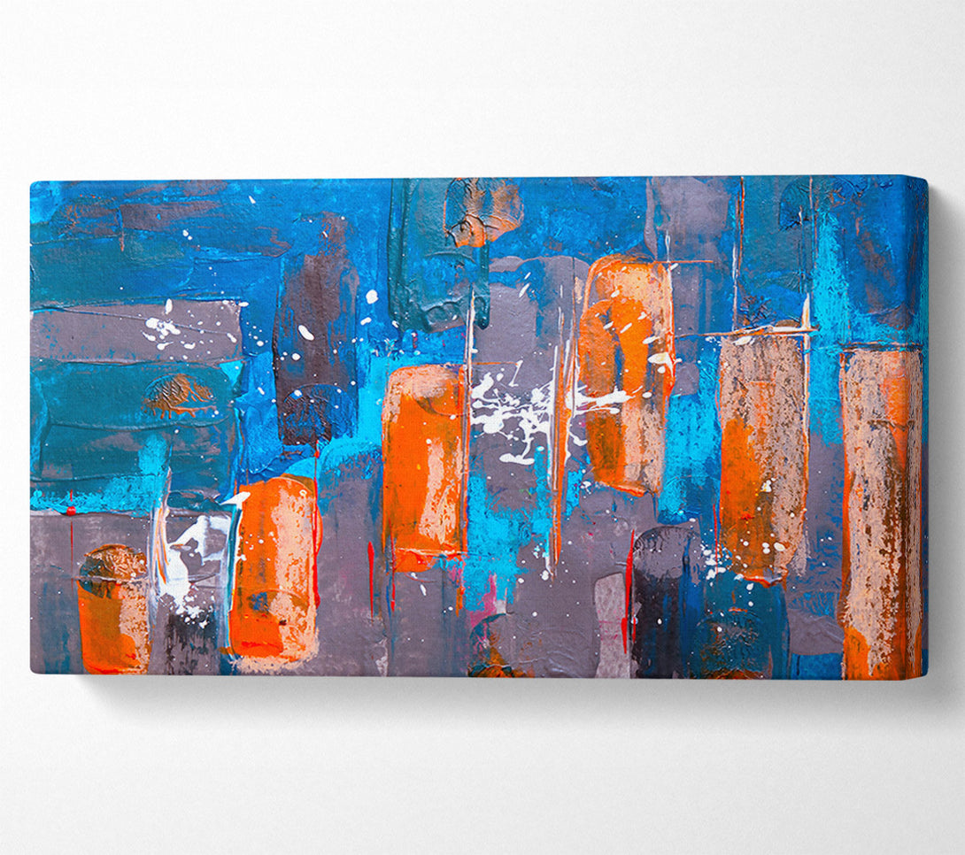  A Canvas Print of Azure Abstract Chaos Canvas Wall Art