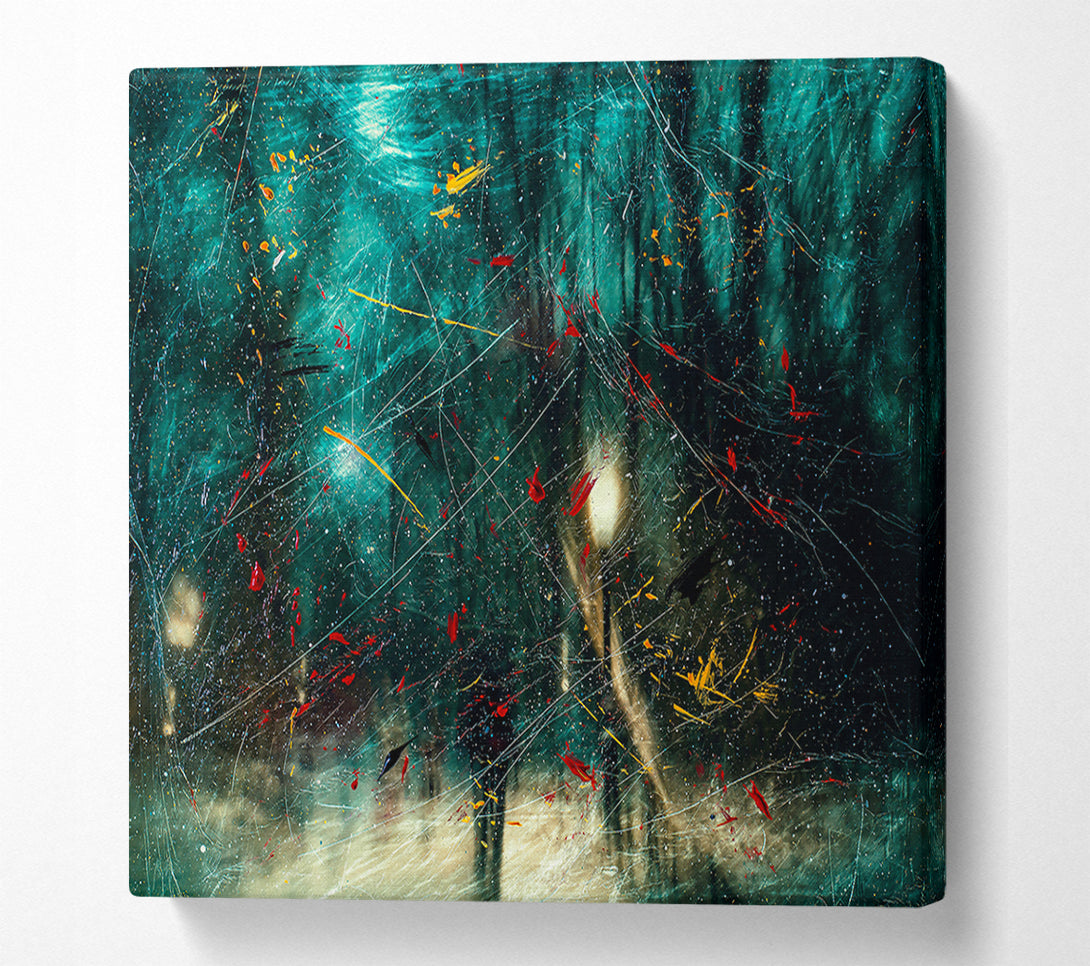  A Canvas Print of Teal Forest Dreamscape Canvas Art