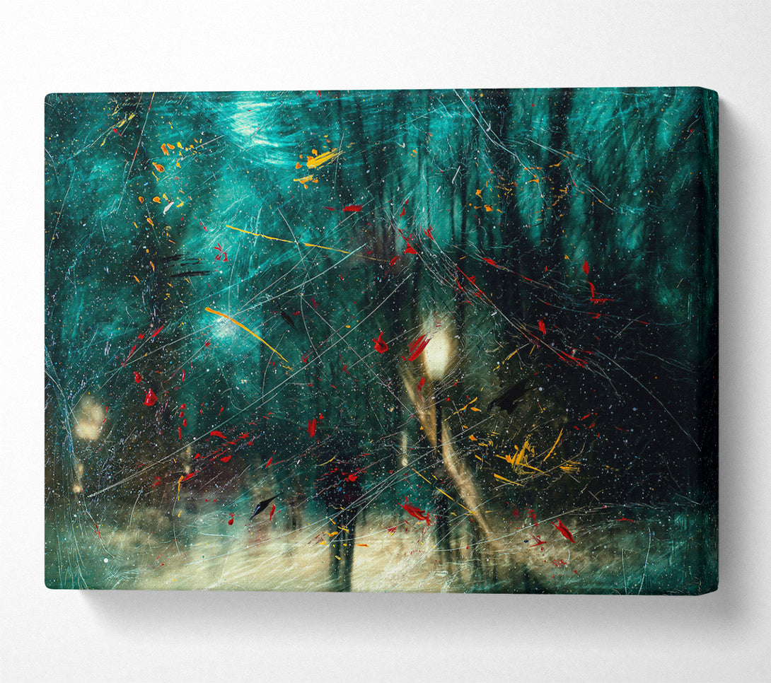  A Canvas Print of Teal Forest Dreamscape Canvas Art