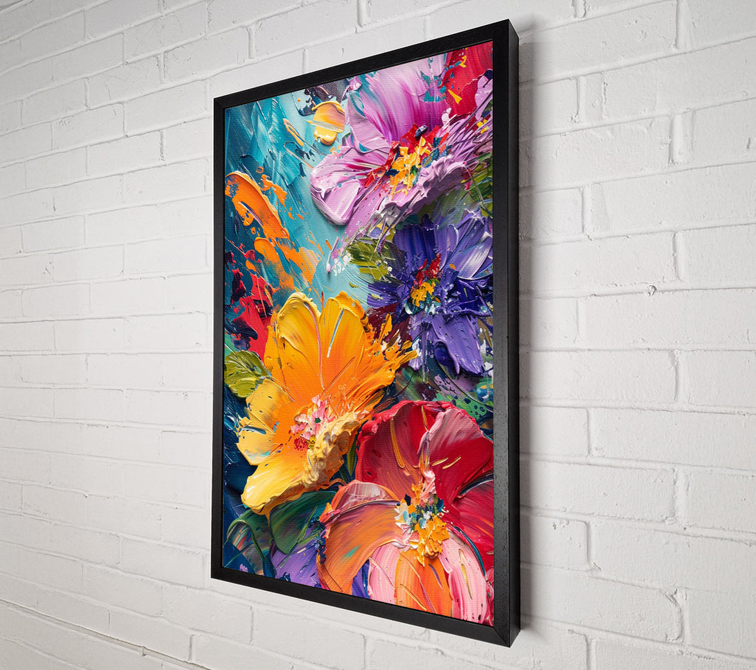  A Canvas Print of Flower Thick Paint Canvas Print