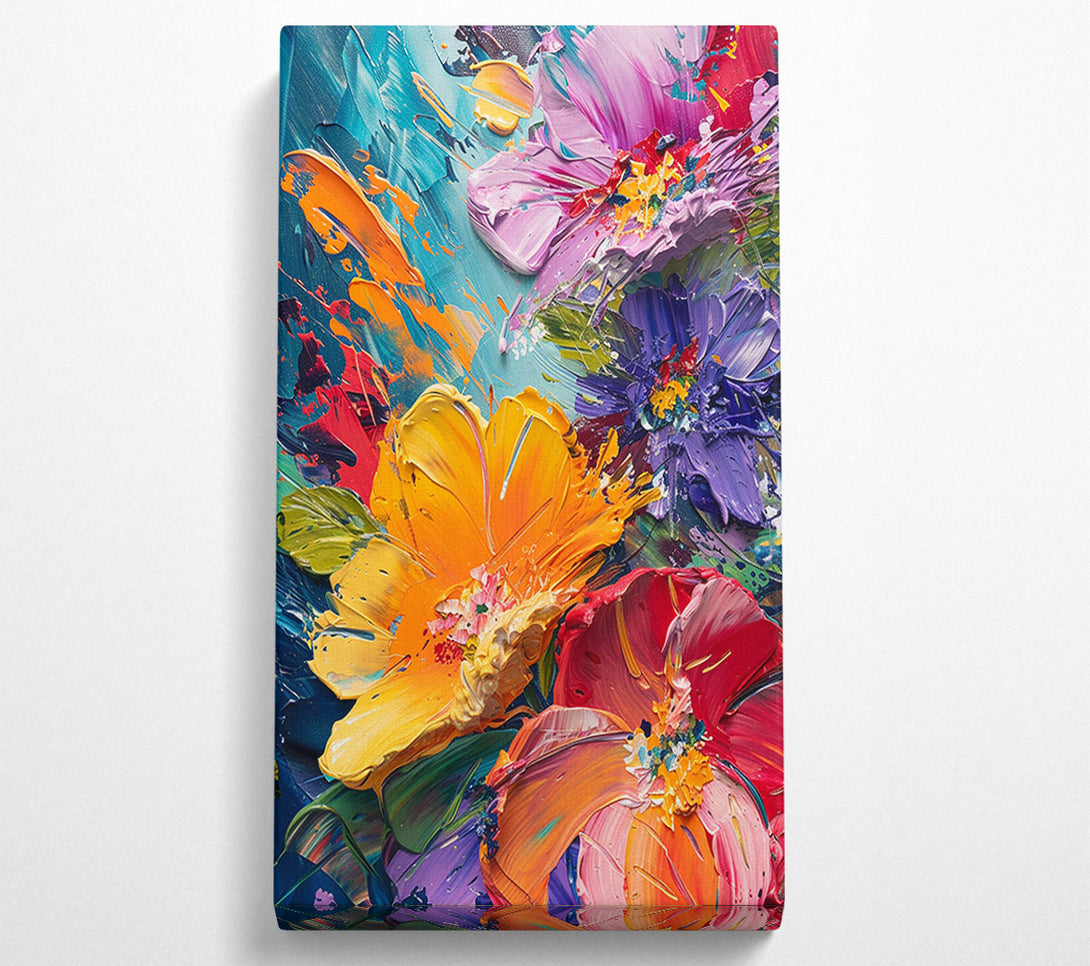  A Canvas Print of Flower Thick Paint Canvas Print