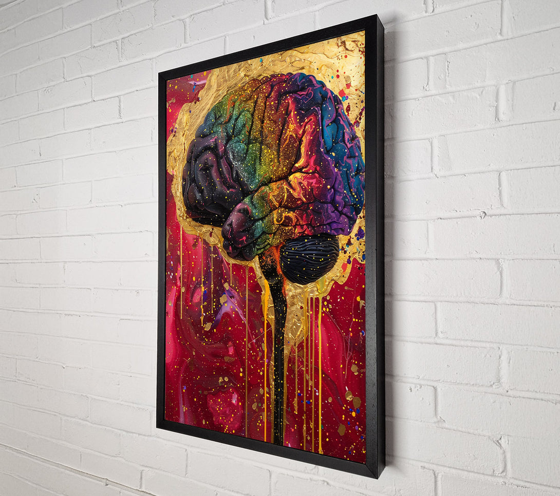  A Canvas Print of Crimson Brain Drip Canvas Wall Art