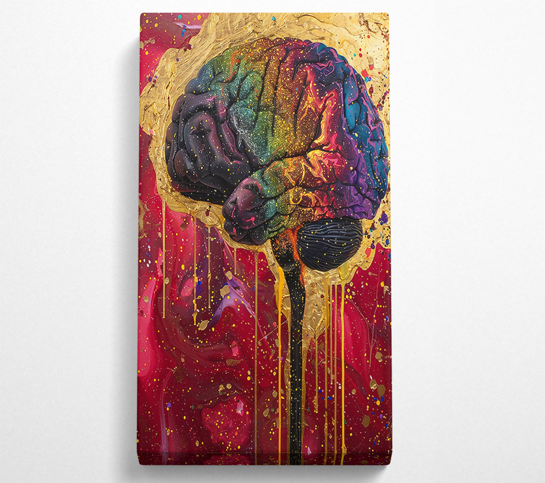  A Canvas Print of Crimson Brain Drip Canvas Wall Art