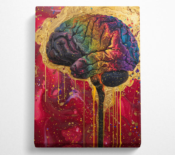  A Canvas Print of Crimson Brain Drip Canvas Wall Art