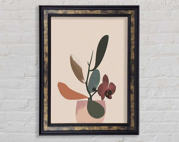 Flower Vase Modern Framed Print