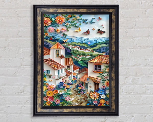 Flower Village Framed Print