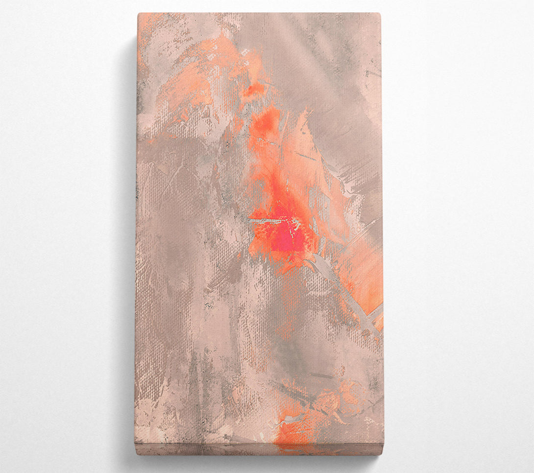  A Canvas Print of Salmon Swirls On Grey Canvas Print