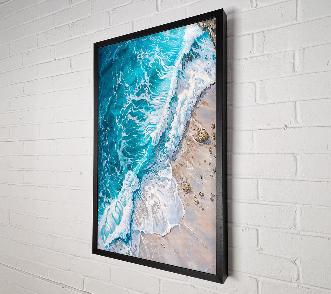  A Canvas Print of Turquoise Ocean'S Embrace Canvas Art