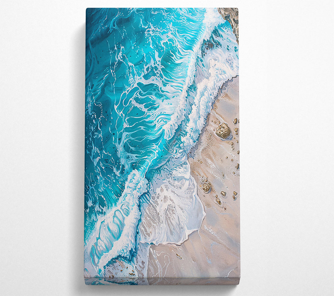  A Canvas Print of Turquoise Ocean'S Embrace Canvas Art