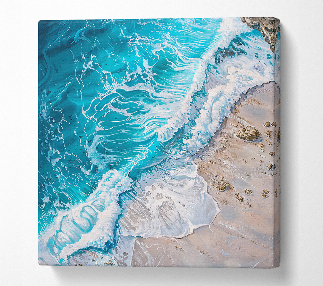  A Canvas Print of Turquoise Ocean'S Embrace Canvas Art