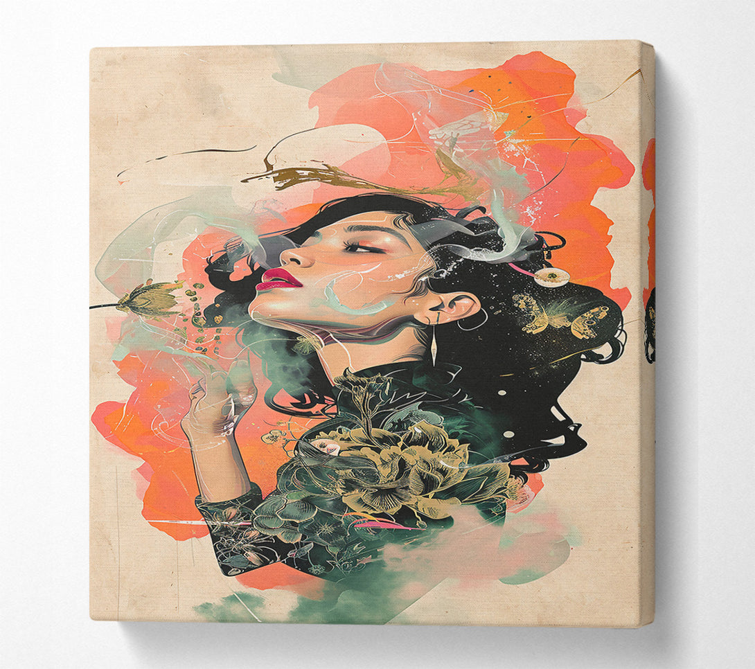  A Canvas Print of Coral Dream Escape Canvas Print
