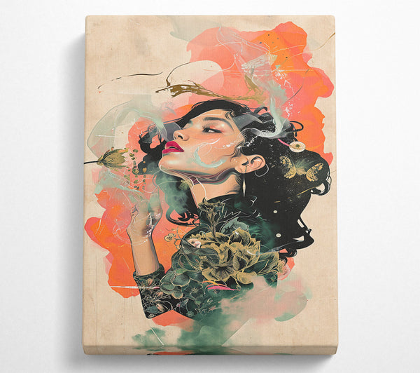  A Canvas Print of Coral Dream Escape Canvas Print