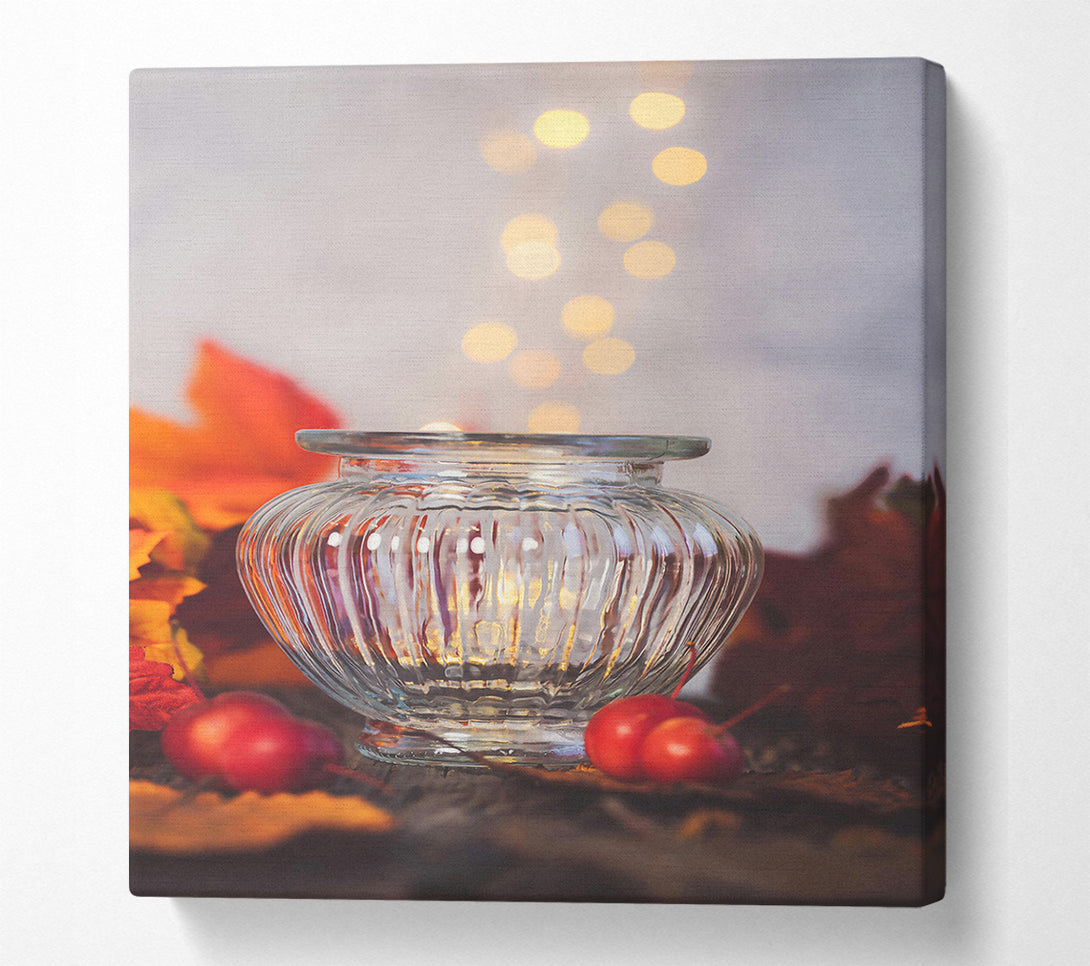  A Canvas Print of Golden Light In Glass Canvas Wall Art