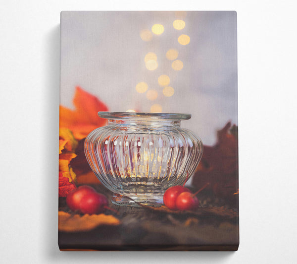  A Canvas Print of Golden Light In Glass Canvas Wall Art