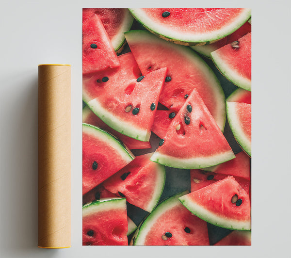 Red Watermelon Slices Print