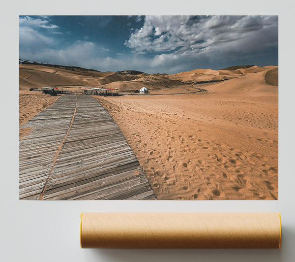 Golden Desert Pathway Print