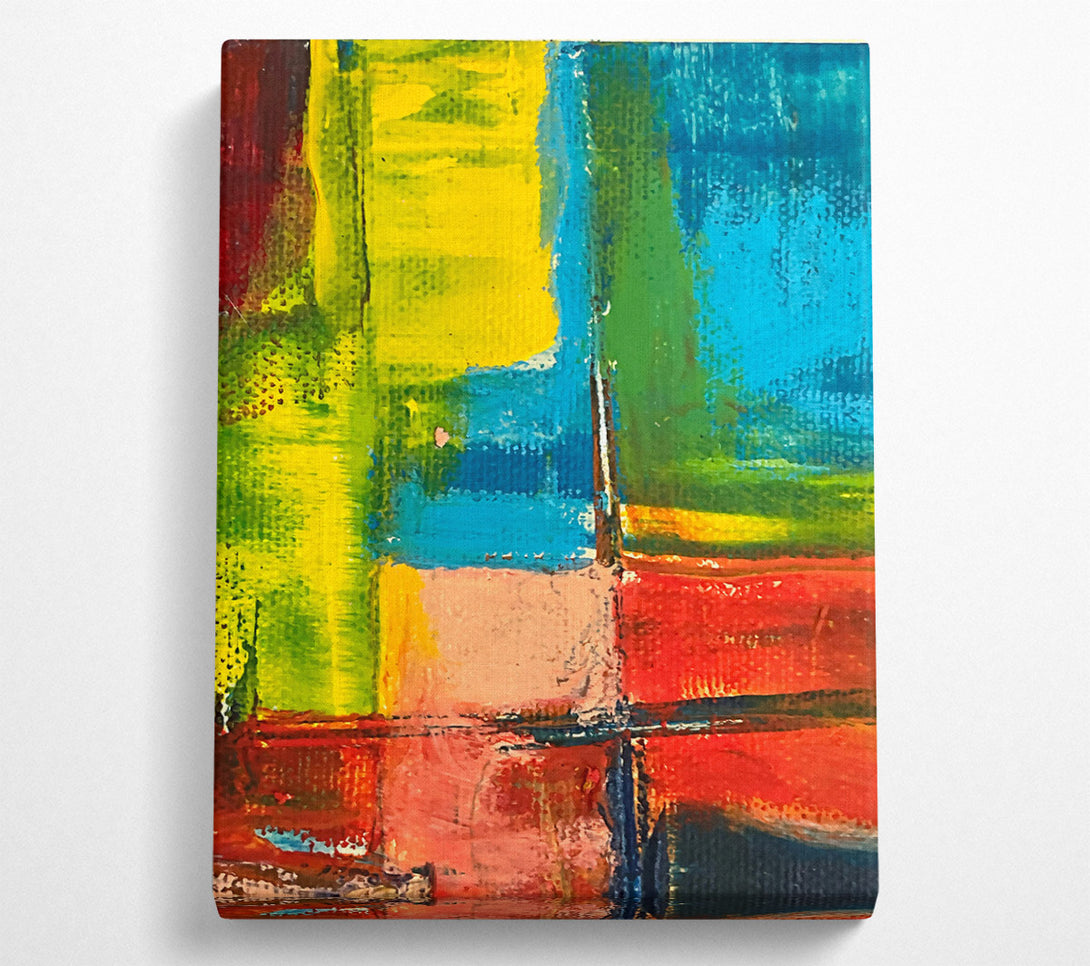  A Canvas Print of Azure Abstract Burst Canvas Print