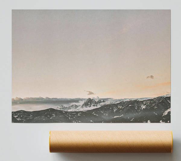 Pale Mountainscape Poster