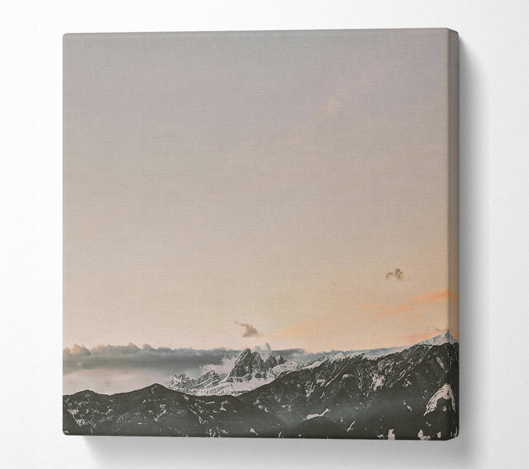  A Canvas Print of Pale Mountainscape Canvas Wall Art
