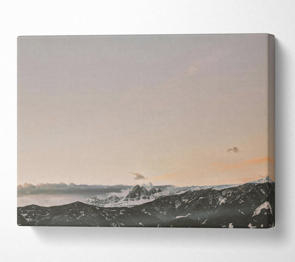  A Canvas Print of Pale Mountainscape Canvas Wall Art