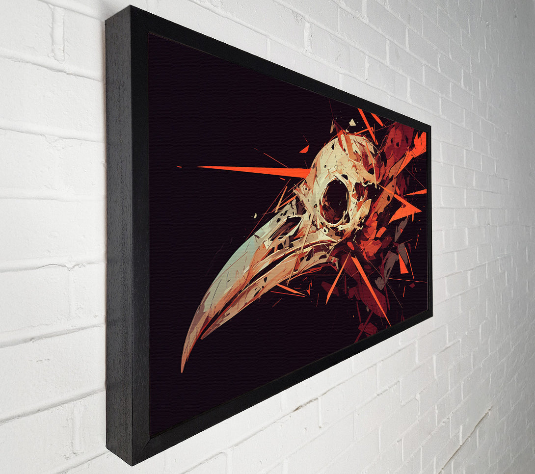  A Canvas Print of Crimson Raven Skull Canvas Print