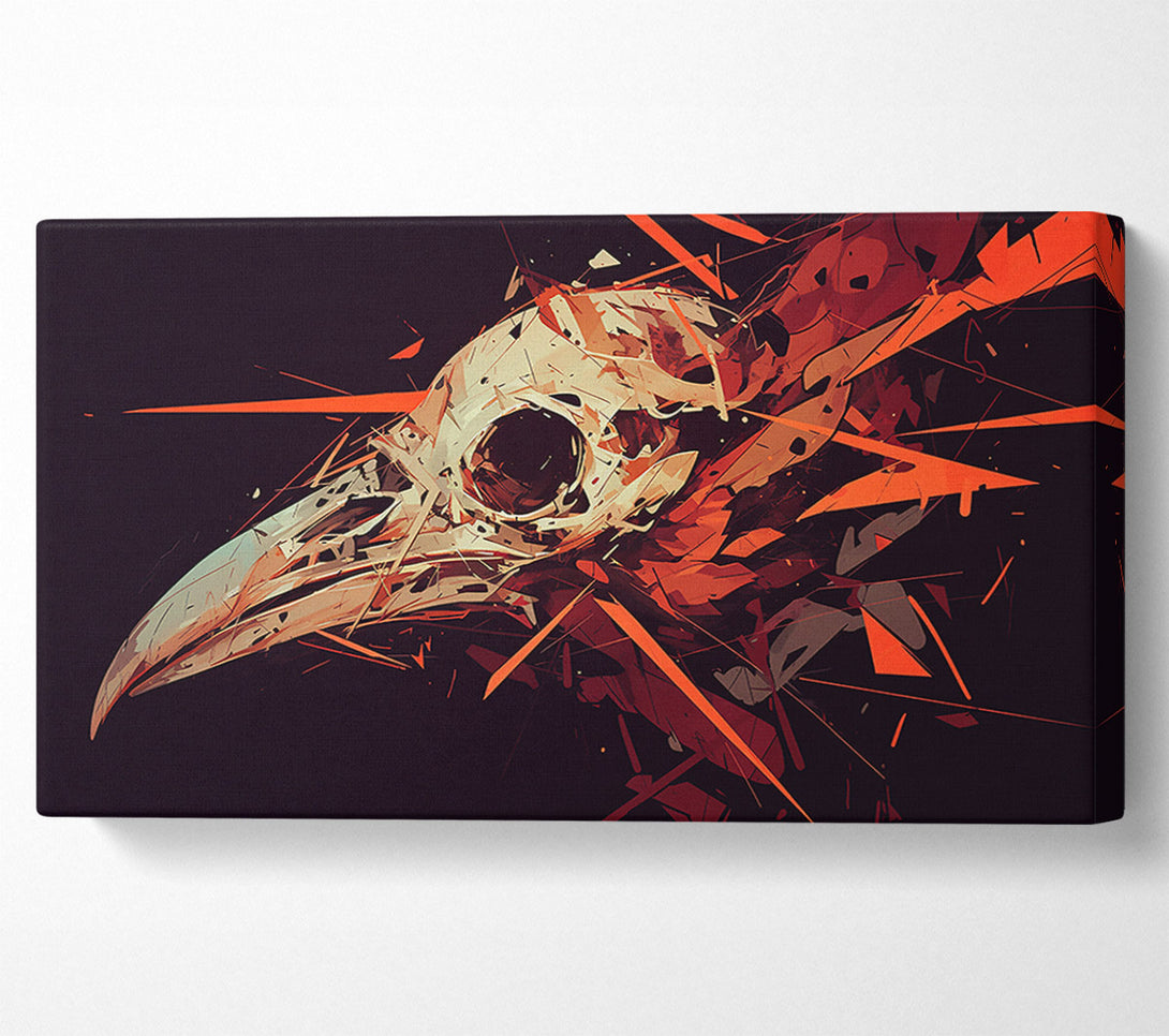  A Canvas Print of Crimson Raven Skull Canvas Print