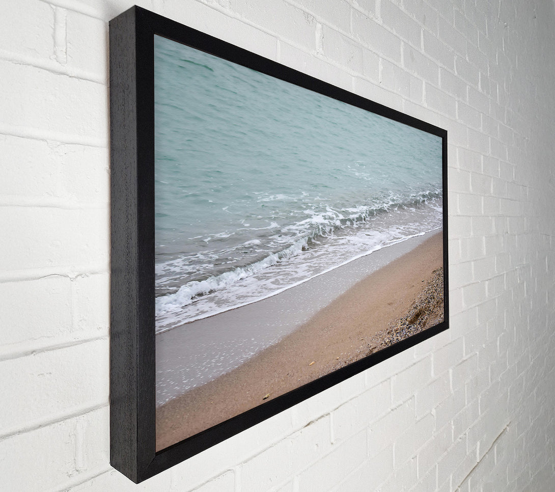  A Canvas Print of Azure Shoreline Waves Canvas Wall Art