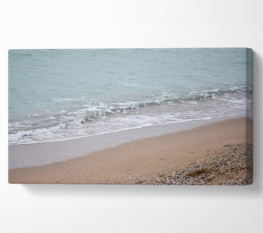  A Canvas Print of Azure Shoreline Waves Canvas Wall Art