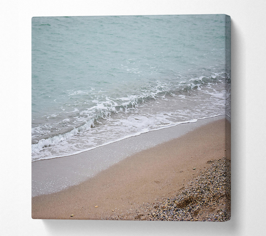  A Canvas Print of Azure Shoreline Waves Canvas Wall Art