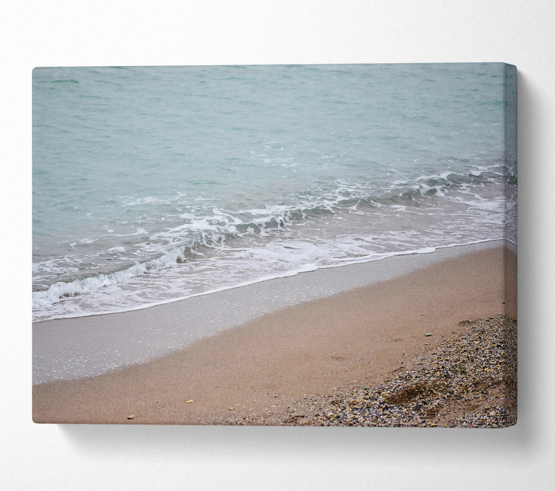  A Canvas Print of Azure Shoreline Waves Canvas Wall Art