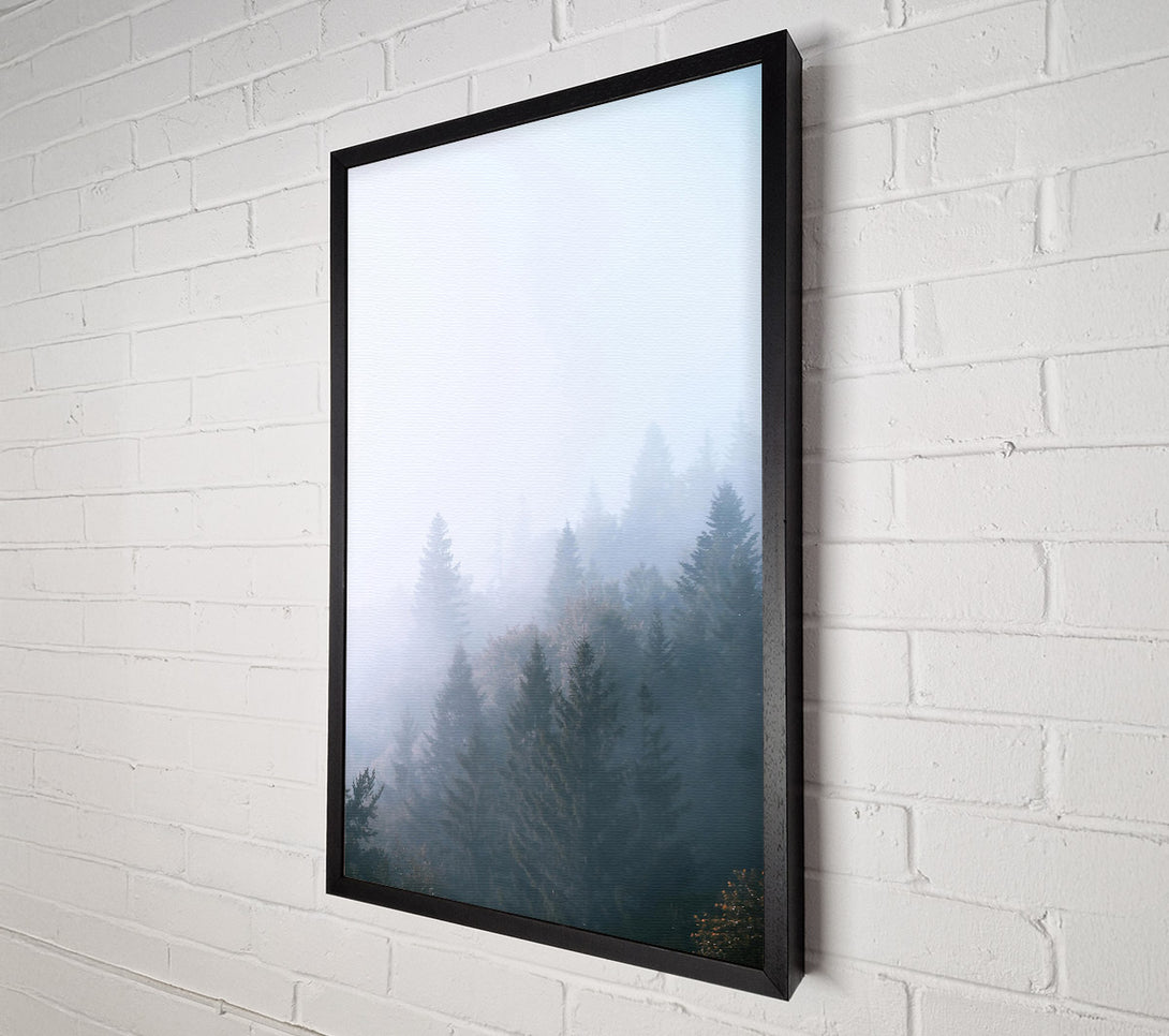 A Canvas Print of Blue Foggy Forest Canvas Wall Art
