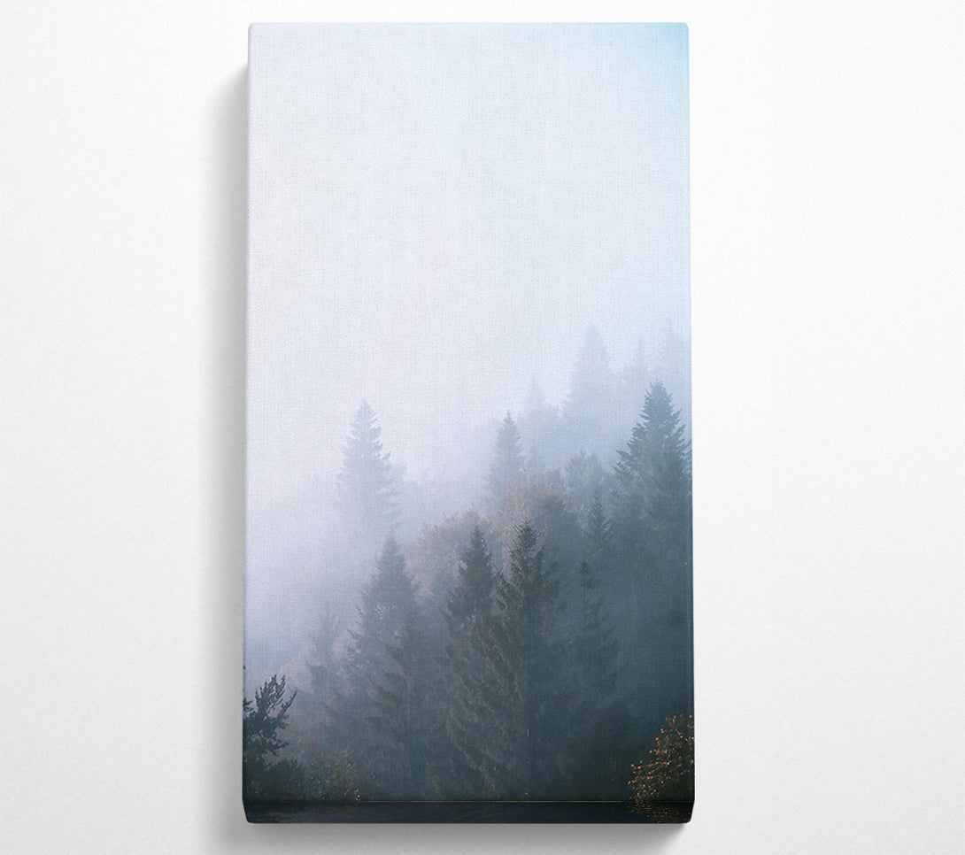  A Canvas Print of Blue Foggy Forest Canvas Wall Art