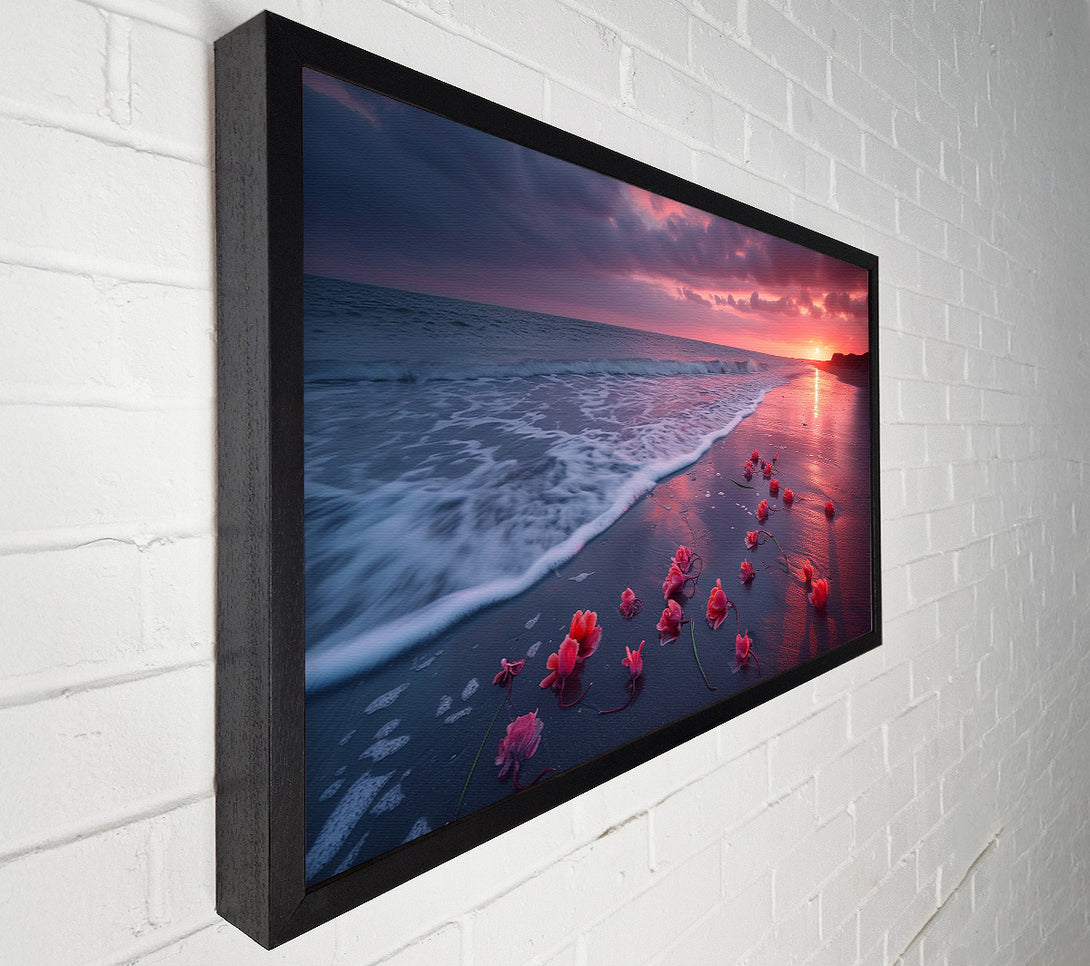  A Canvas Print of Flowers On The Beach Canvas Print