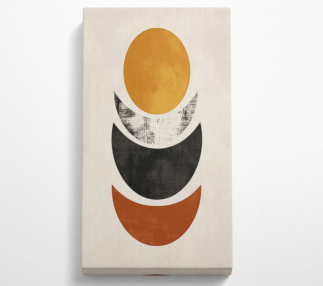  A Canvas Print of Golden Lunar Phases Canvas Wall Art