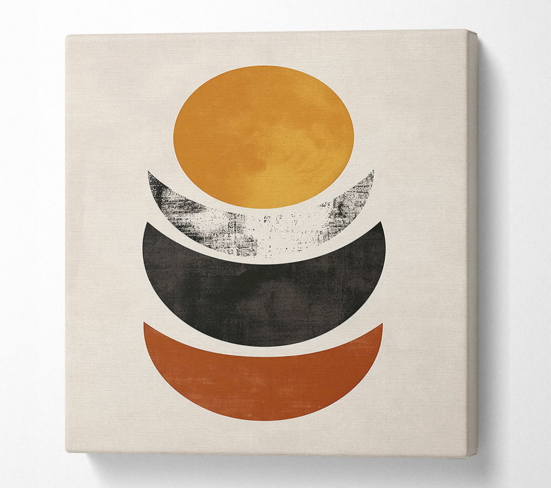  A Canvas Print of Golden Lunar Phases Canvas Wall Art
