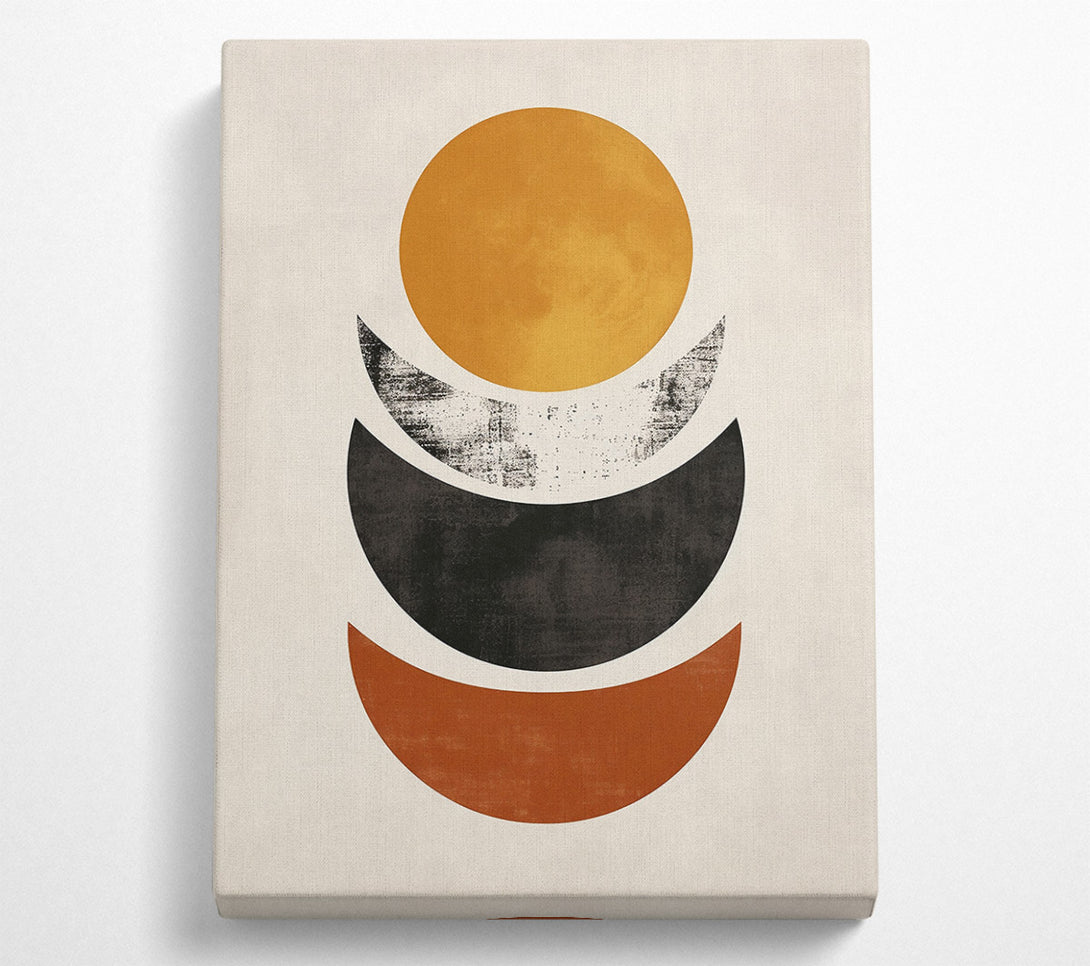  A Canvas Print of Golden Lunar Phases Canvas Wall Art