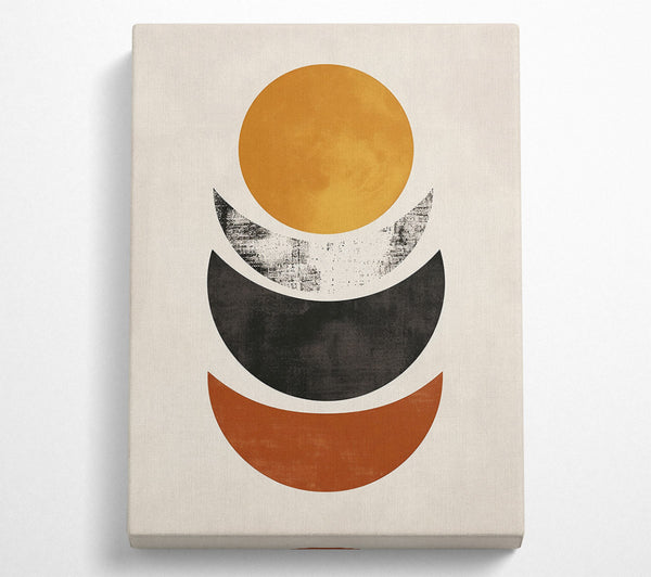  A Canvas Print of Golden Lunar Phases Canvas Wall Art