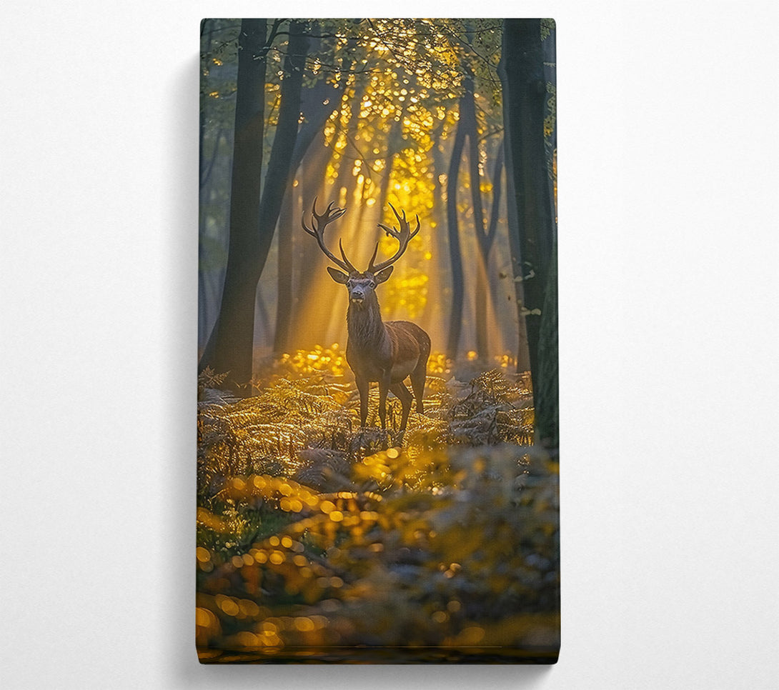  A Canvas Print of Golden Forest Stag Canvas Print