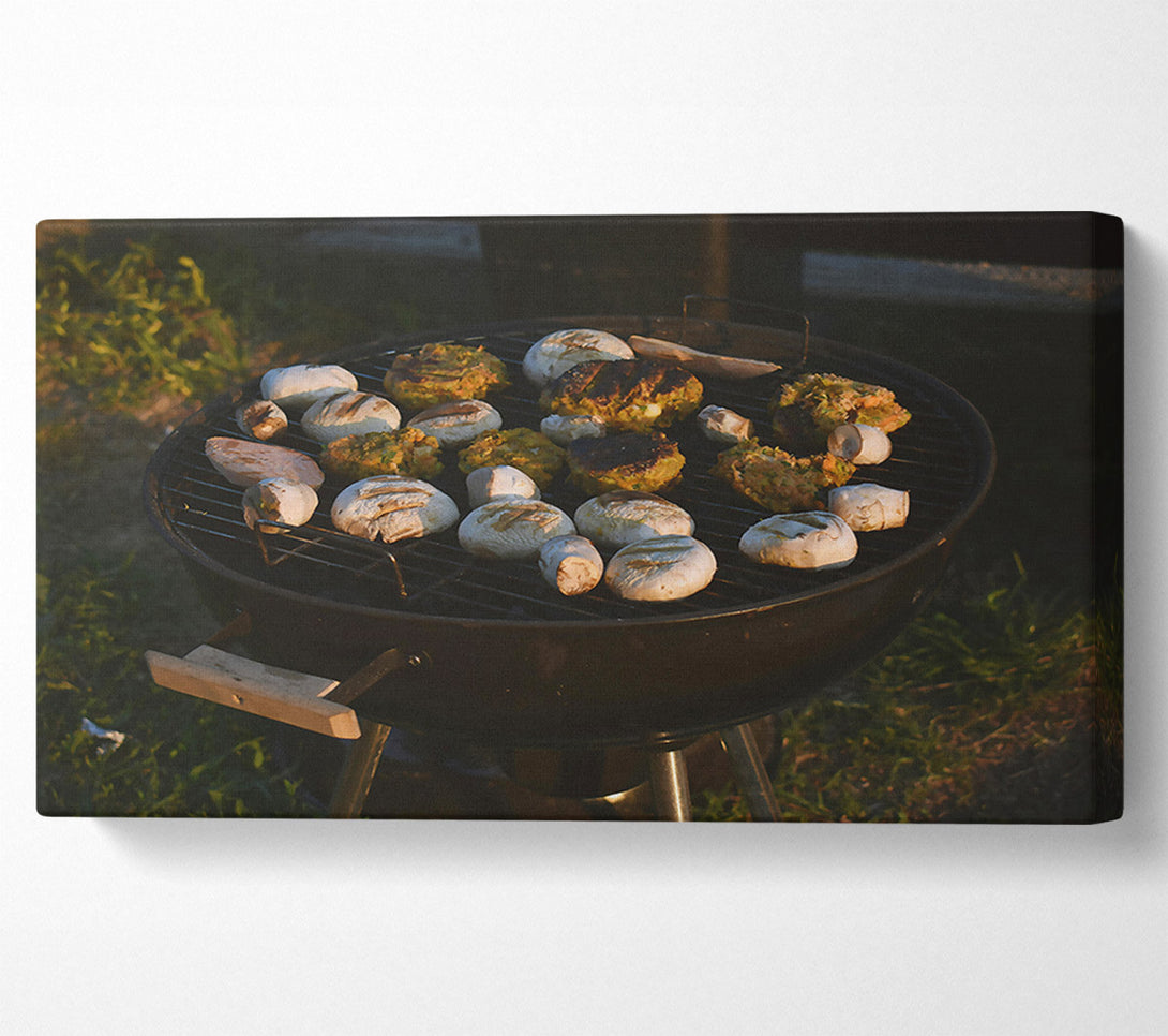  A Canvas Print of Golden Grill Glow Canvas Art