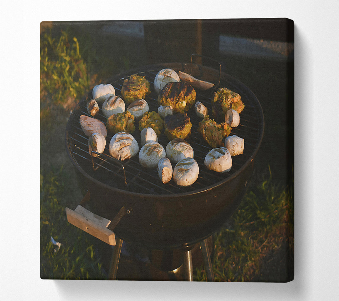  A Canvas Print of Golden Grill Glow Canvas Art