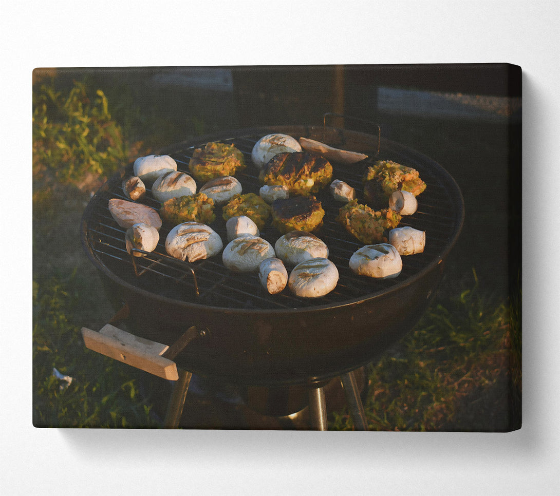  A Canvas Print of Golden Grill Glow Canvas Art