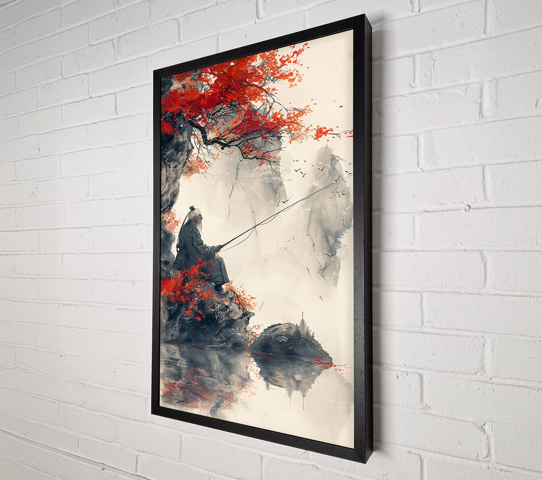 A Canvas Print of Crimson Reflections Of Peace Canvas Art