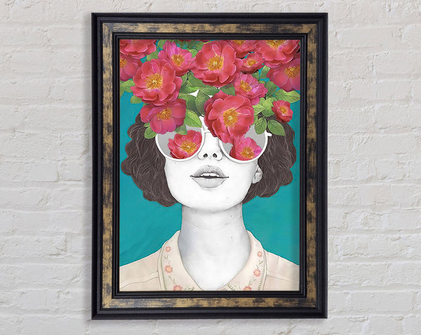 Flowers Over Eyes Framed Print