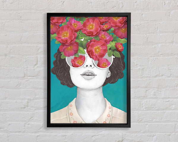 Flowers Over Eyes Framed Print