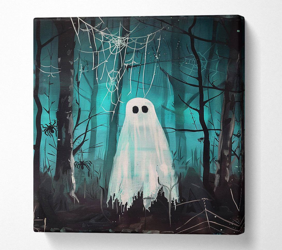 A Canvas Print of Teal Forest Ghost Canvas Wall Art