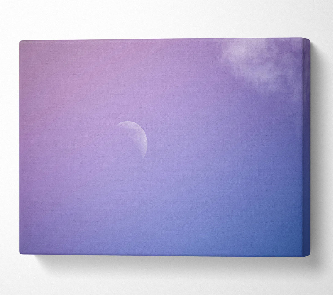  A Canvas Print of Lavender Moon Sky Canvas Print