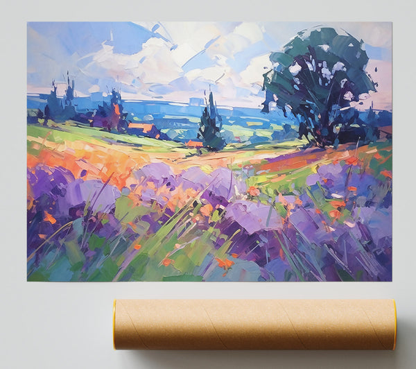 Purple Hillscape Afternoon Print