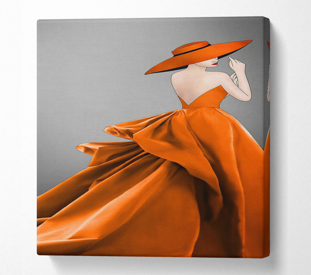  A Canvas Print of Flowing Dress Canvas Print